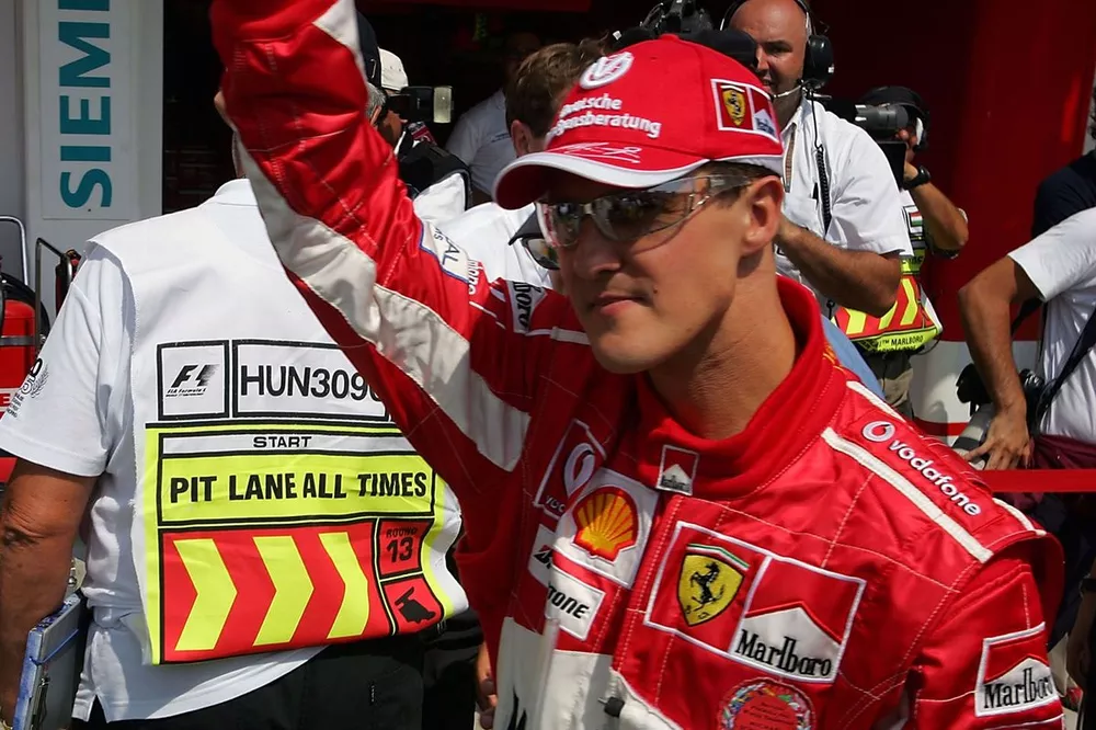Michael Schumacher, Ferrari takes pole