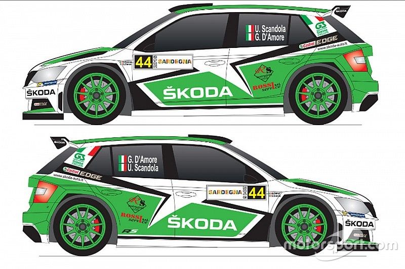 Ecco la livrea della Skoda Fabia di Scandola per il Rally Italia Sardegna