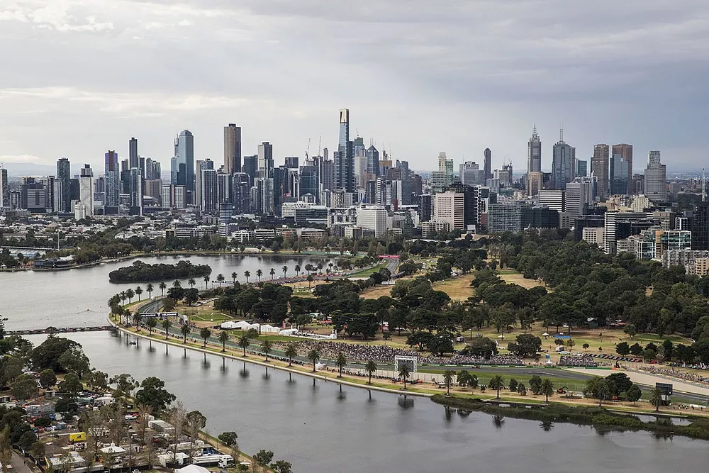 Overzicht van Albert Park, Melbourne