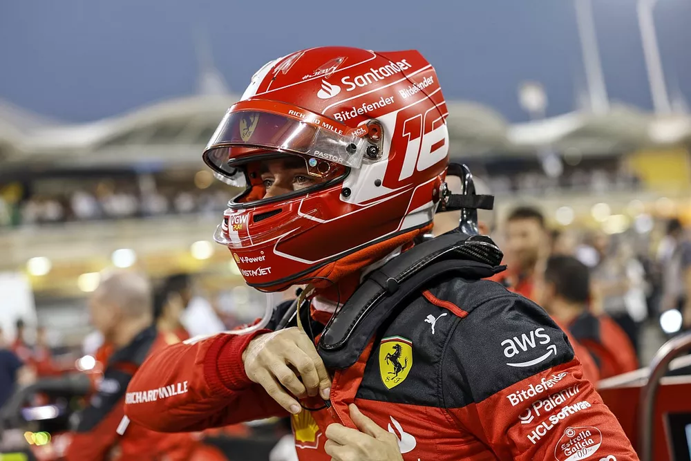 Charles Leclerc, Scuderia Ferrari, on the grid