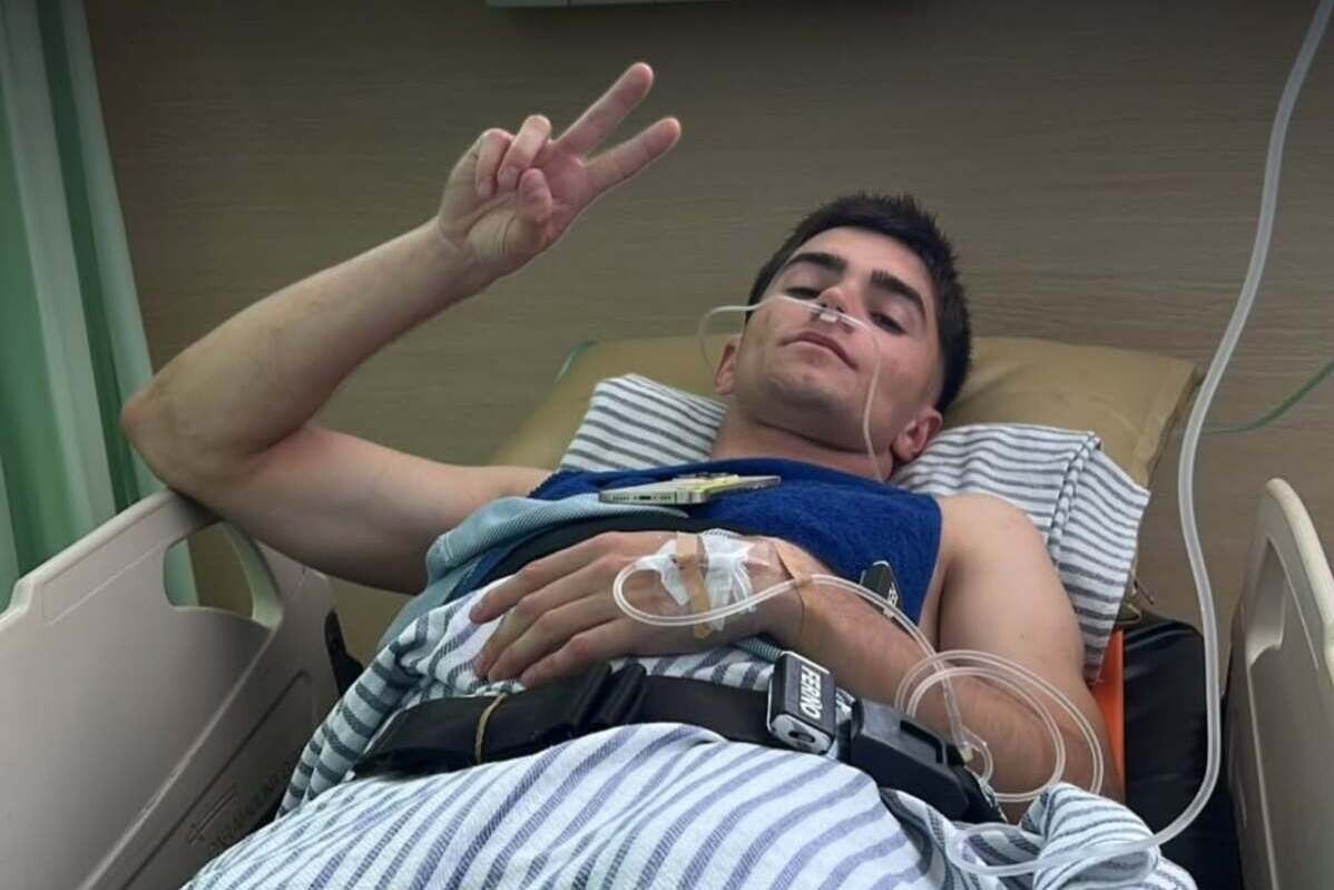 David Muñoz, con el fémur fracturado tras su accidente con Adrián Fernández 