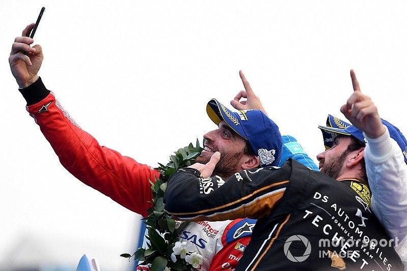 Podio: ganador Antonio Felix da Costa, BMW I Andretti Motorsports,  segundo lugar Jean-Eric Vergne, DS TECHEETAH y tercer lugar Jérôme d'Ambrosio, Mahindra Racing 