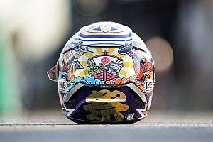Marc Márquez presenta su casco para el GP de Japón