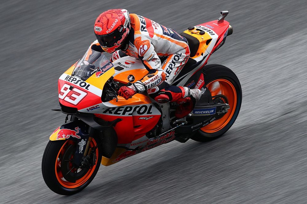 Marquez topt natte warm-up voor GP van Stiermarken