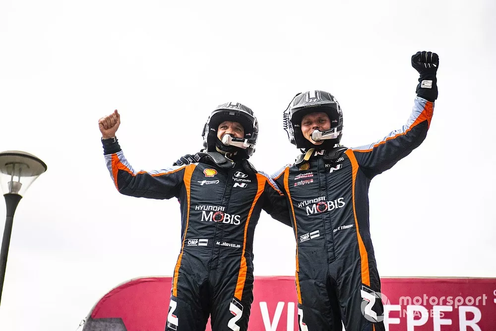 Winners Ott Tanak, Martin Jarveoja, Hyundai World Rally Team Hyundai i20 N Rally1