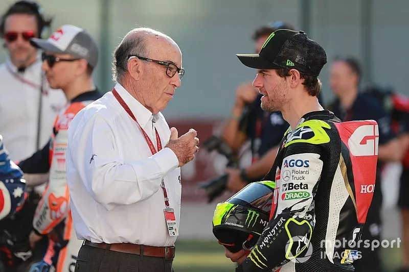 Carmelo Ezpeleta, CEO Dorna Sports, Cal Crutchlow, Team LCR Honda