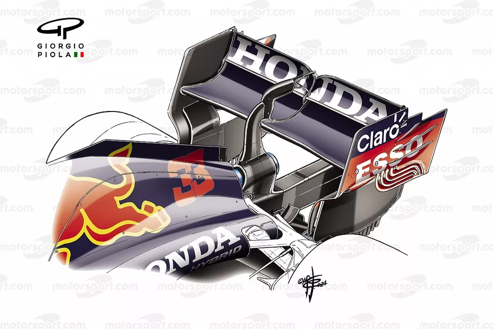 Red Bull Racing RB16B achtervleugel