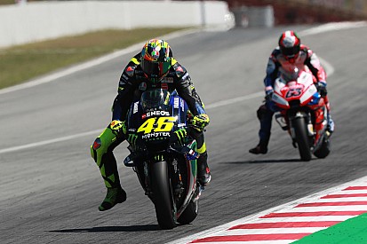 Valentino sperimenta il freno posteriore "da scooter" nei test di Barcellona