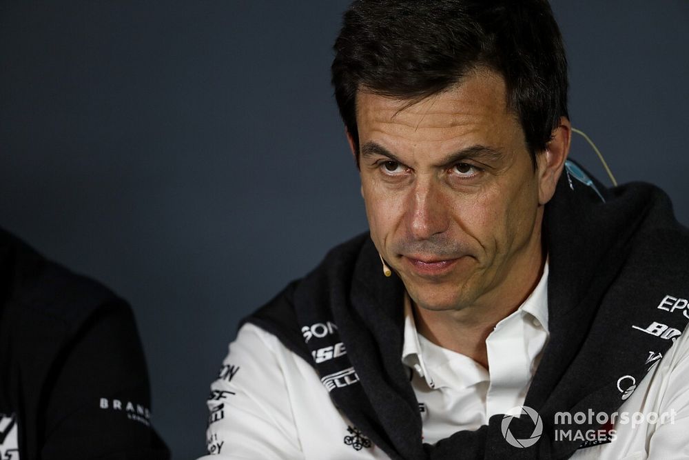 Toto Wolff, Executive Director (Business), Mercedes AMG, in the Team Principals Press Conference