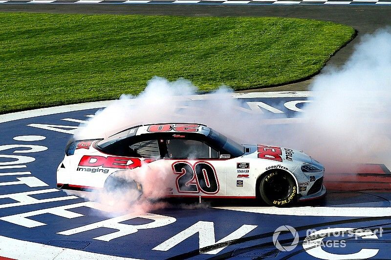Harrison Burton scores first Xfinity Series win at Fontana