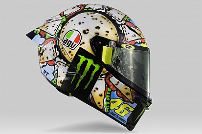 Valentino Rossi tem novo capacete em Misano na MotoGP