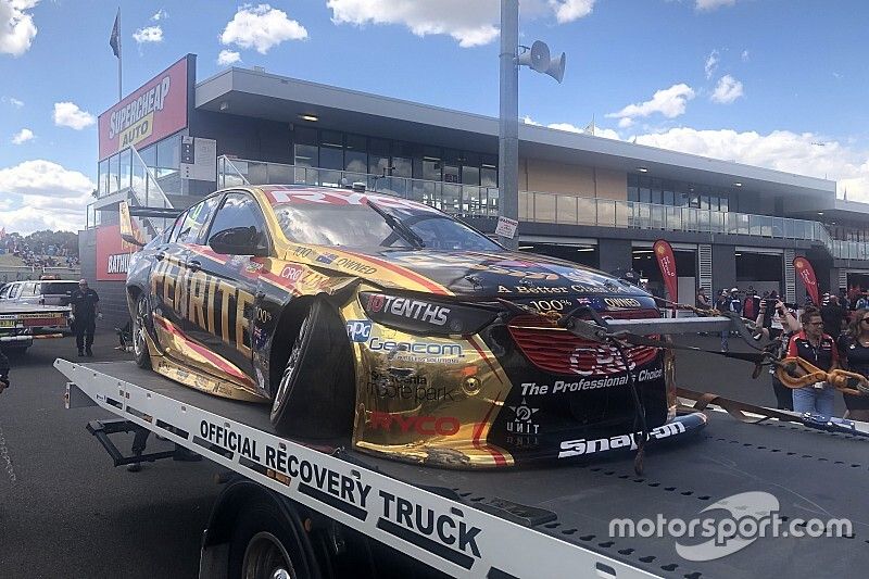 Bathurst 1000: Erebus Holden badly damaged in 20G crash