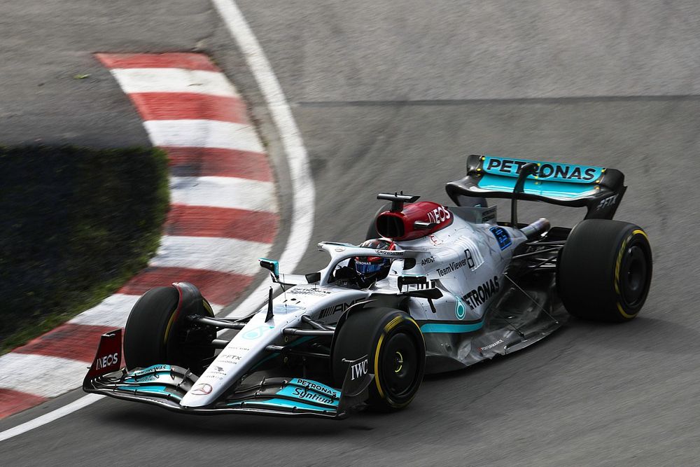Mercedes modifica el W13 ante posibles protestas en Canadá