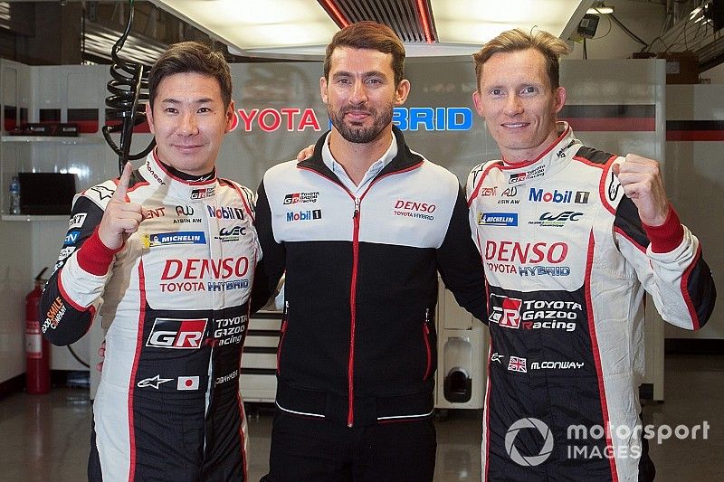 I polesitter #7 Toyota Gazoo Racing Toyota TS050: Mike Conway, Kamui Kobayashi, Jose Maria Lopez