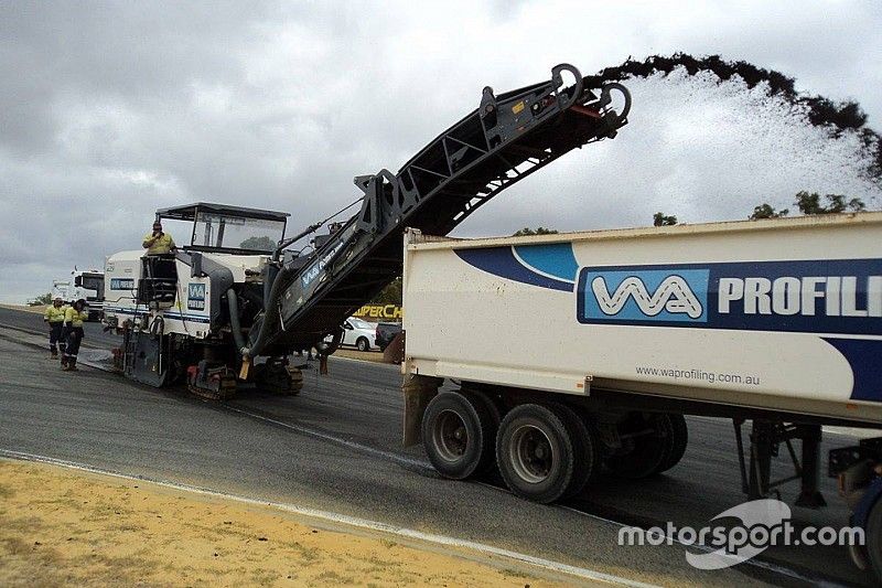 Resurfacing works begin at Perth Supercars circuit