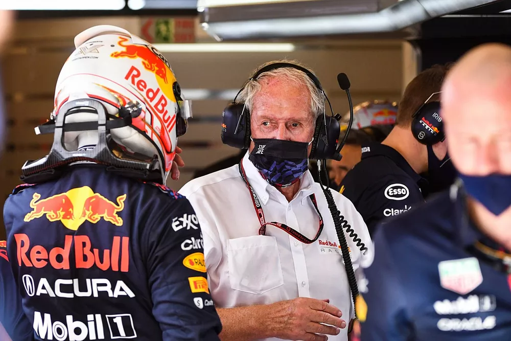 Max Verstappen, Red Bull Racing, with Helmut Marko, Consultant, Red Bull Racing