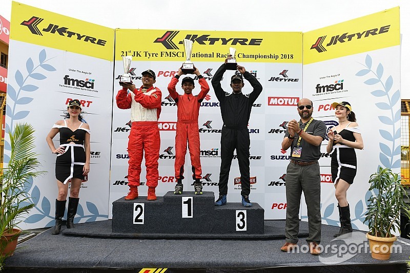 Tijil Rao overcomes Clubfoot, wins JK Tyre Novice race