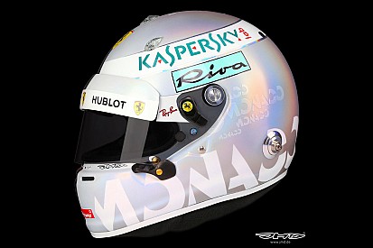 Ecco il casco perlato che Vettel userà al GP di Monaco 2018