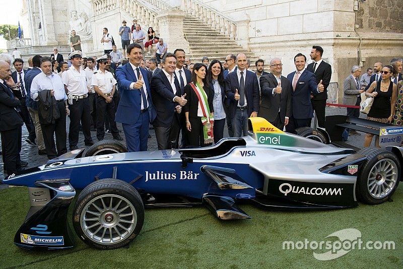 Presentazione dell'ePrix di Roma alla presenza del sindaco di Roma Virgina raggi