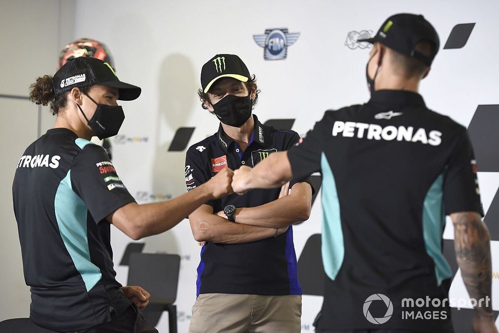 Franco Morbidelli, Petronas Yamaha SRT, Valentino Rossi, Yamaha Factory Racing,  Fabio Quartararo, Petronas Yamaha SRT