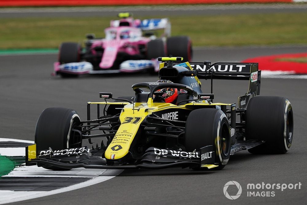 Esteban Ocon, Renault F1 Team R.S.20, Lance Stroll, Racing Point RP20