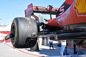 GALERÍA: la suspensión rota del Ferrari de Vettel