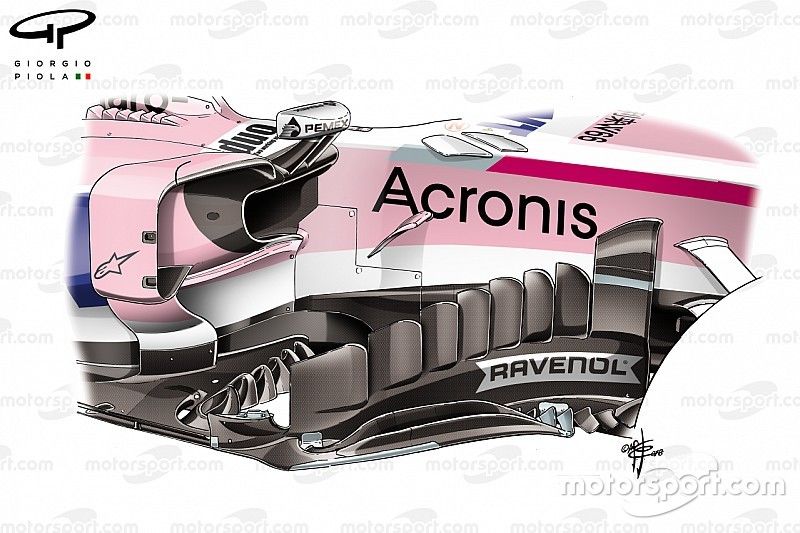 Nuevo bargeboard del Force India