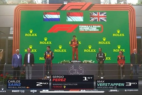 La F1 da a P&eacute;rez como ganador en el podio del GP de Austria