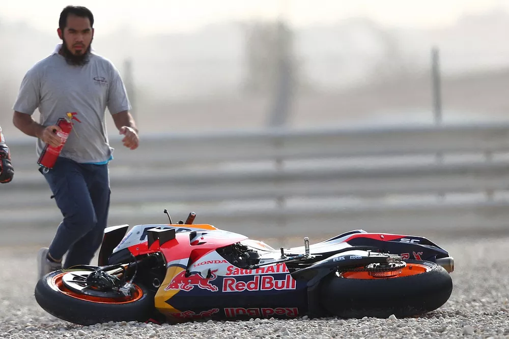 Pol Espargaro, Repsol Honda Team after crash