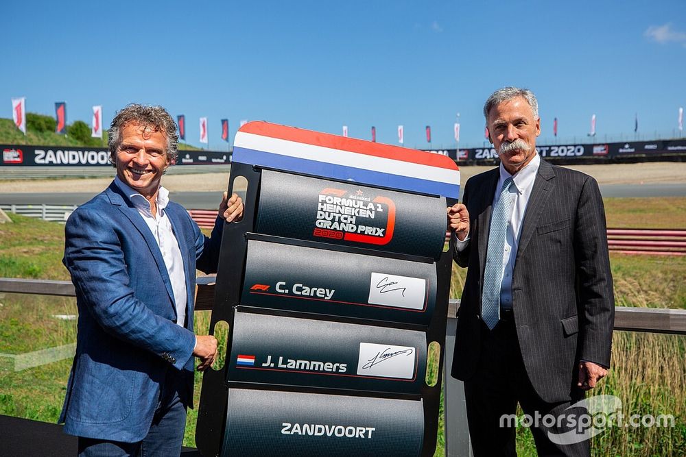 Jan Lammers avec Chase Carey, Président de la F1