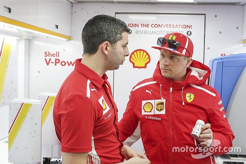 Kimi Raikkonen, Ferrari en Shell Track Lab