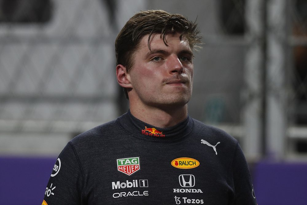 Max Verstappen, Red Bull Racing, in Parc Ferme after crashing out at the end of Q3