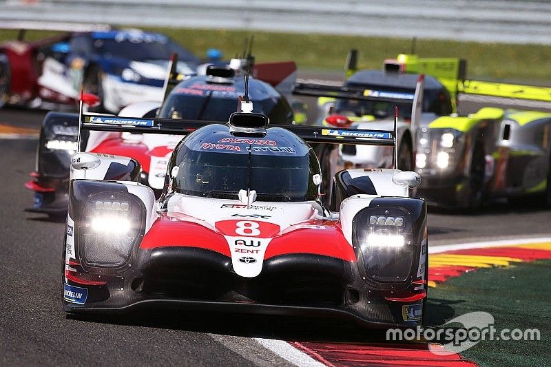  #8 Toyota Gazoo Racing Toyota TS050: Sébastien Buemi, Kazuki Nakajima, Fernando Alonso, #7 Toyota Gazoo Racing Toyota TS050: Mike Conway, Jose Maria Lopez, Kamui Kobayashi