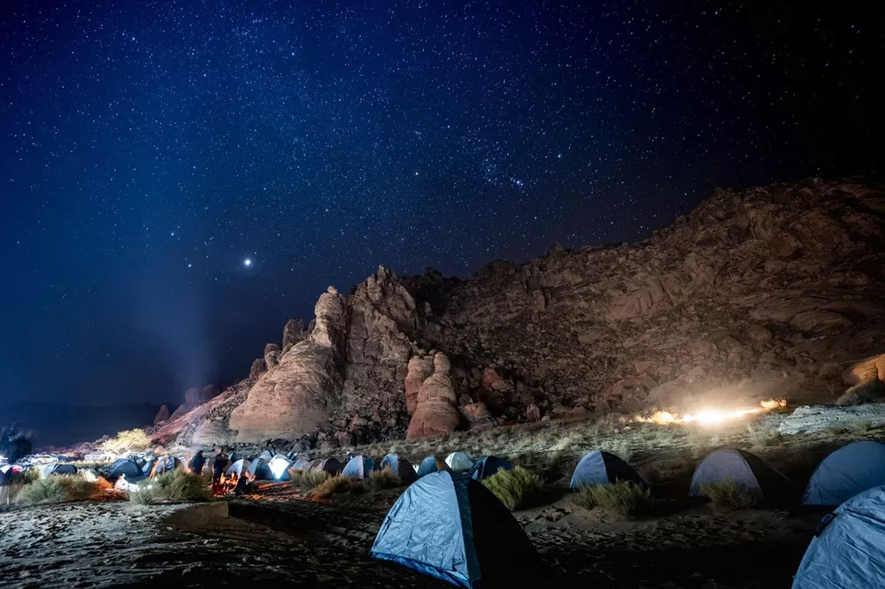 Bivouac at night