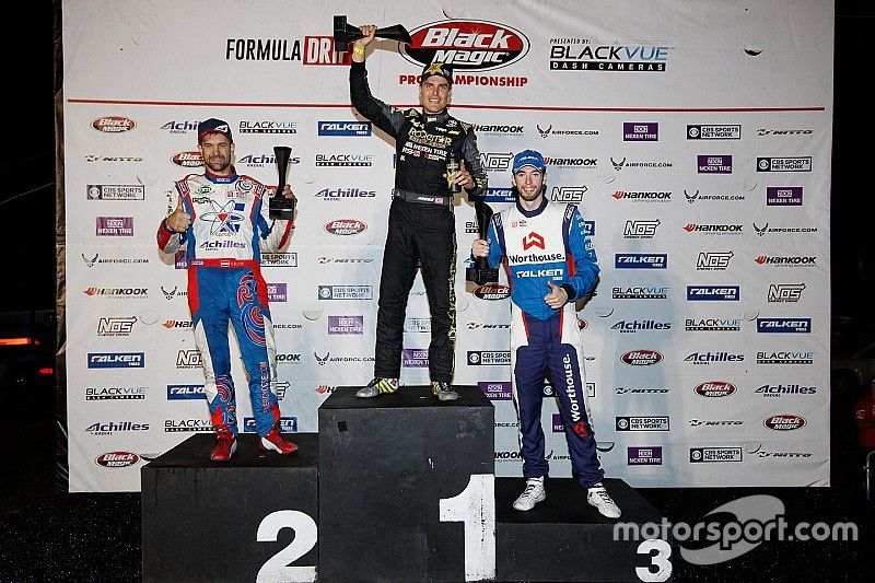 Podium: first place Fredric Aasbo, second place Kristaps Bluss, third place James Deane