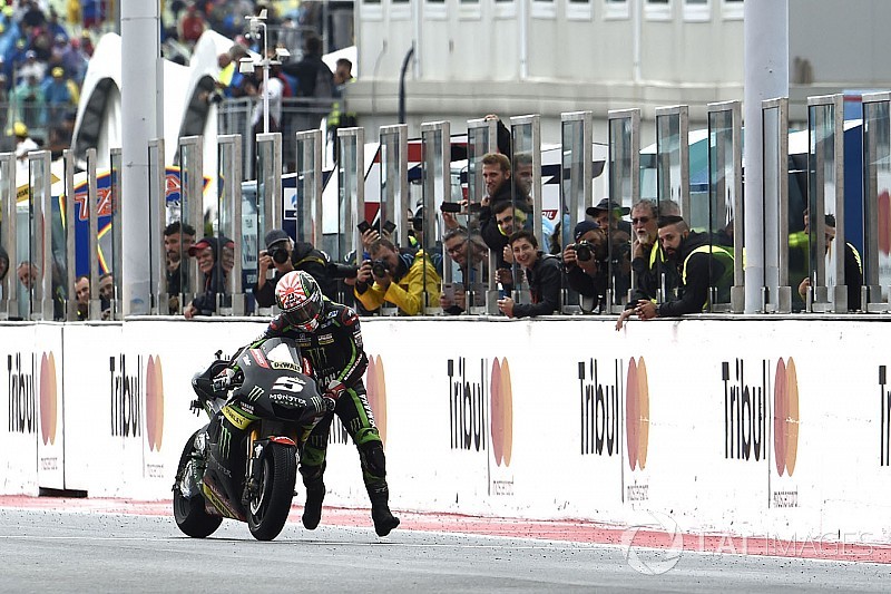 バイクを”押して”フィニッシュ「MotoGPはショーなんだ!」とザルコ