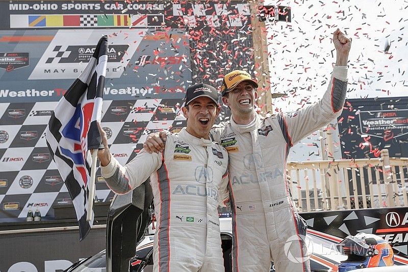 Race winners Helio Castroneves, Ricky Taylor, Acura Team Penske