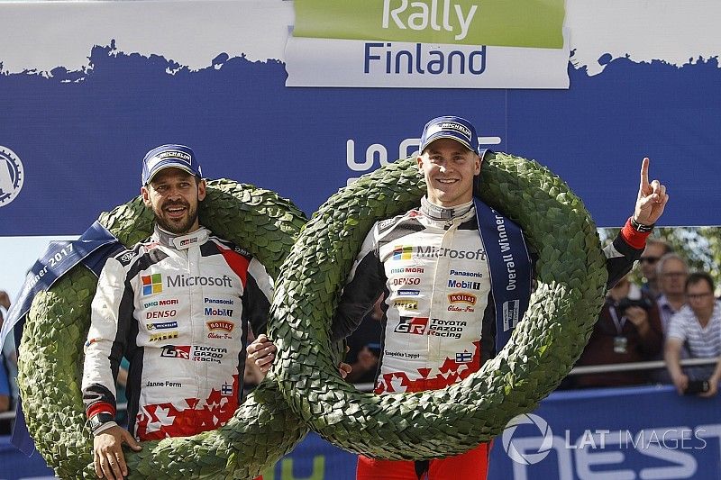 Les vainqueurs Esapekka Lappi, Janne Ferm, Toyota Racing