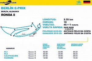 Horarios para ePrix de Berlín Ronda 8 y 9