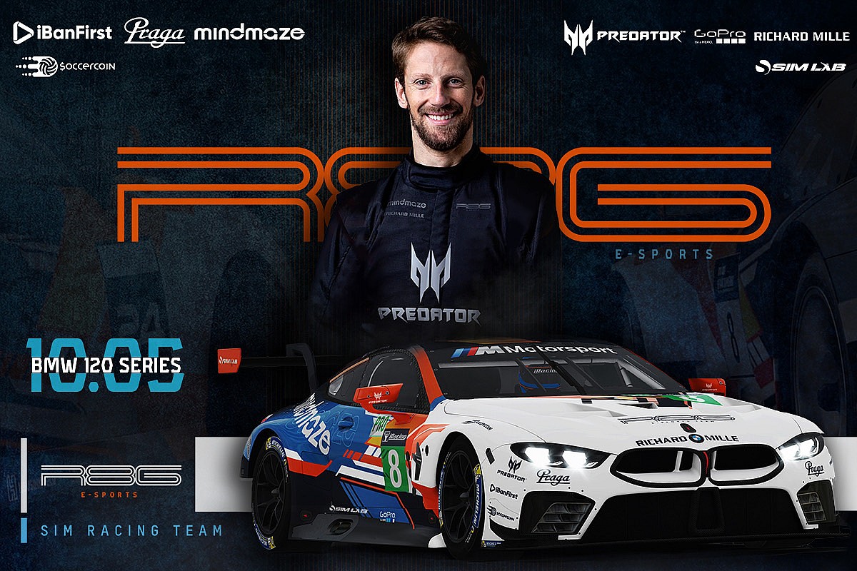 Grosjean w swoim BMW