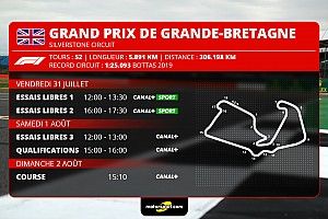GP de Grande-Bretagne F1 - Programme TV et guide d'avant-course