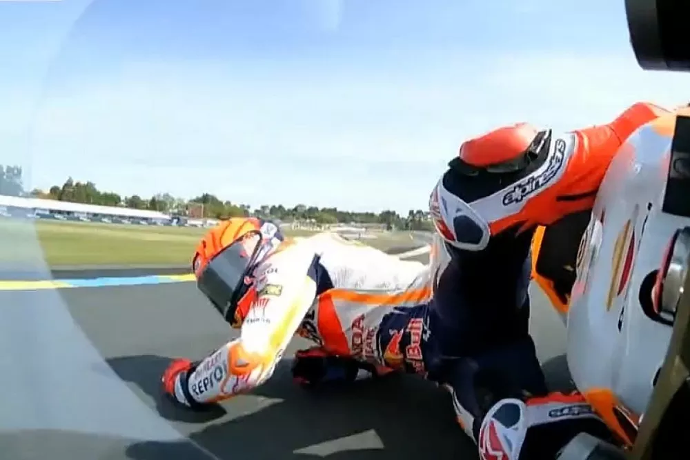 Caída de Márquez en Le Mans