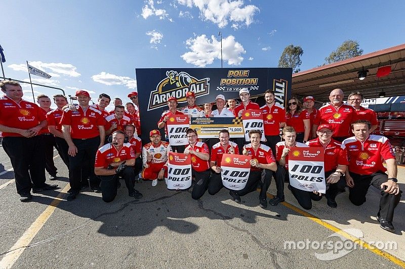 Ipswich Supercars: McLaughlin takes 100th team pole