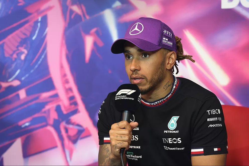 Lewis Hamilton, Mercedes-AMG, 3rd position, in the Press Conference