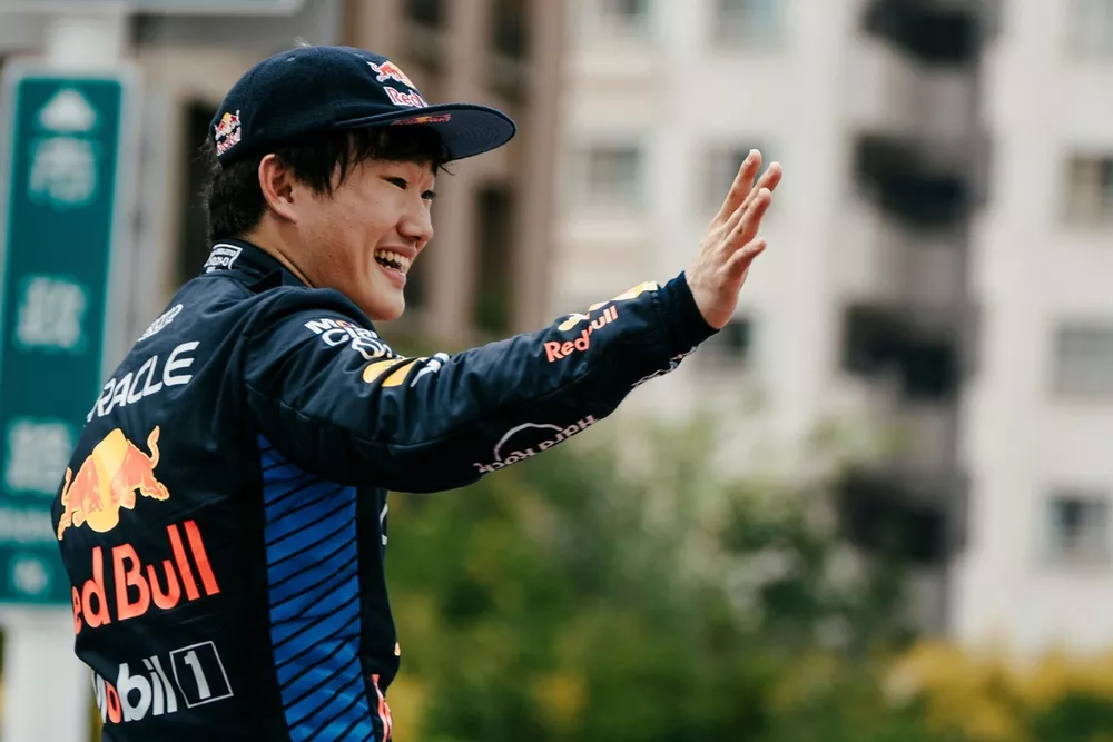 Yuki Tsunoda at the Red Bull Showrun Taichung
