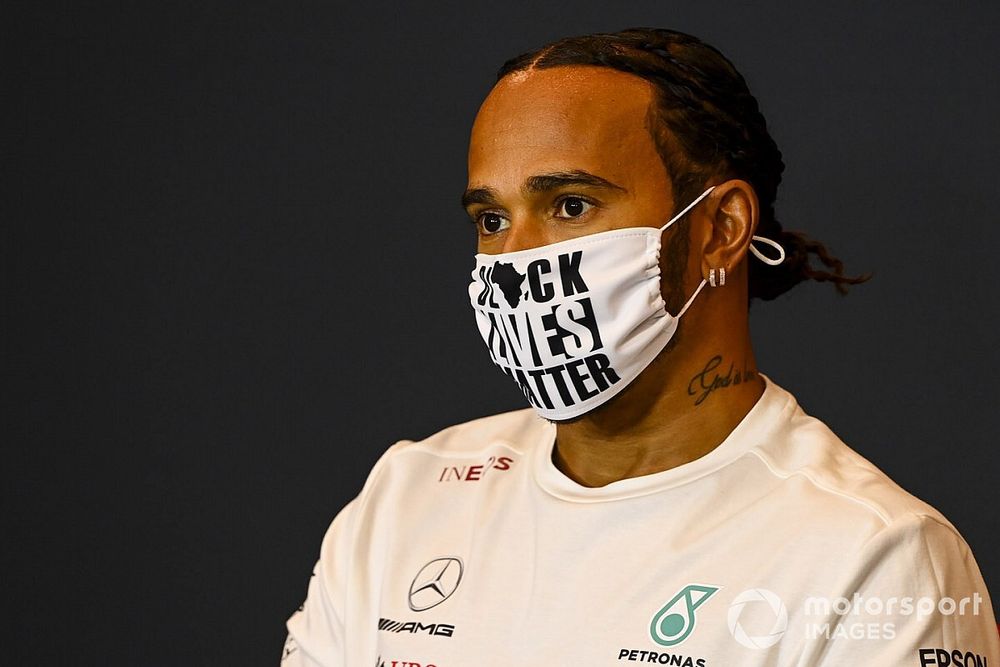 Lewis Hamilton, Mercedes-AMG F1, in conferenza stampa