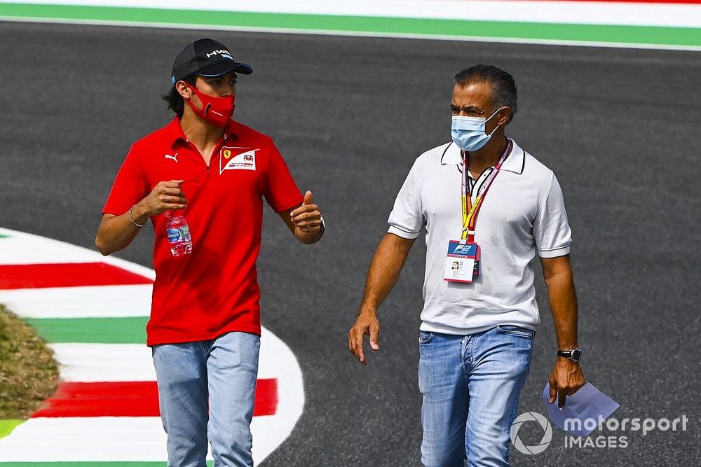 Giuliano Alesi, BWT HWA Racelab and Jean Alesi walks the track 