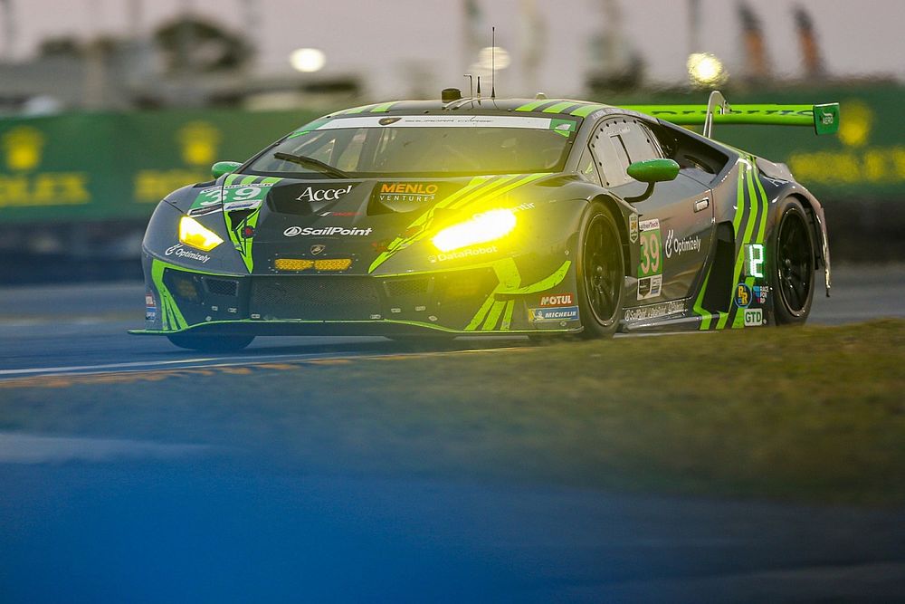 #39 CarBahn with Peregrine Racing Lamborghini Huracan GT3: Robert Megennis, Corey Lewis, Sandy Mitchell, Jeff Westphal