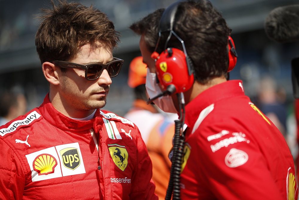 Charles Leclerc, Ferrari, on the grid