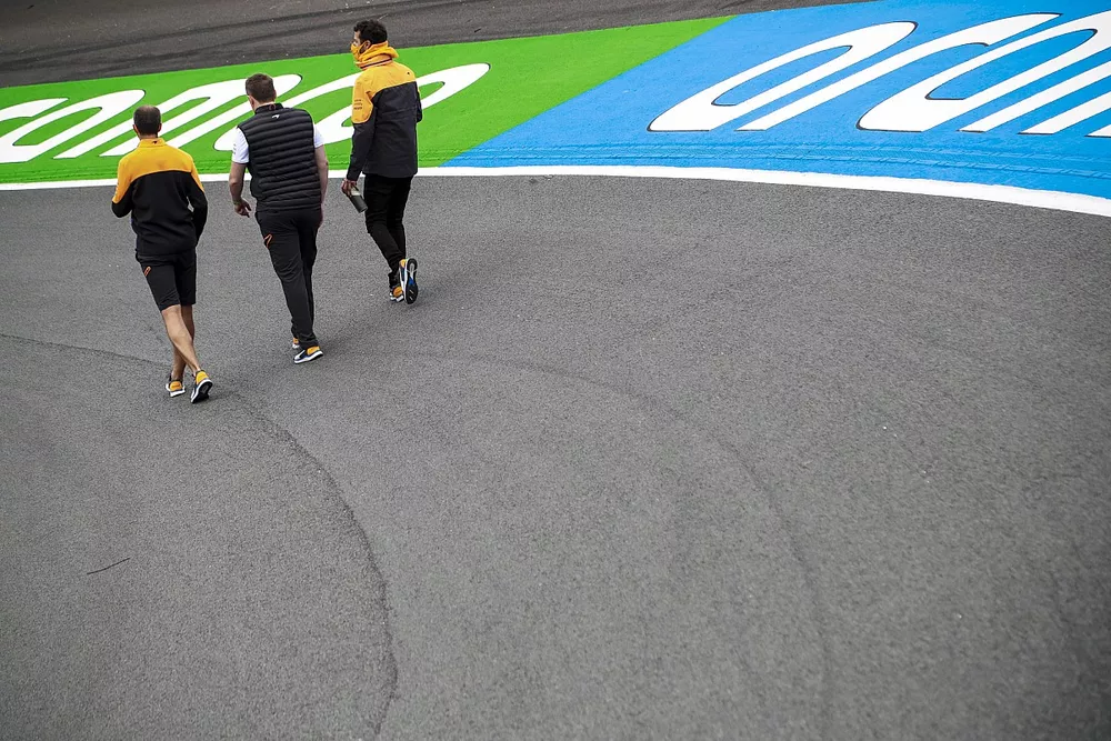 Daniel Ricciardo, McLaren walks the track